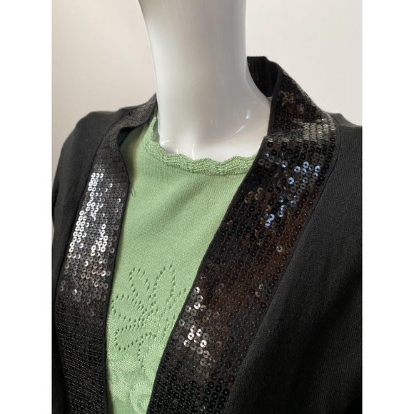 Allison Brittney Black Sequin Sweater - Picture 14 of 15